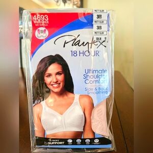Playtex White Comfort Bra Wireless Seamless 38B NWT